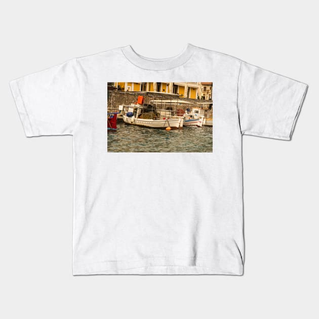 Boats in a Gulf Kids T-Shirt by KensLensDesigns